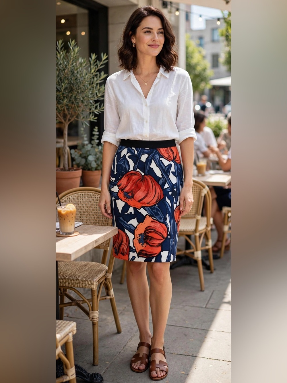 Moulinette Soeurs Floral Midi Skirt Size 6 – Bold anthropology Botanical Print